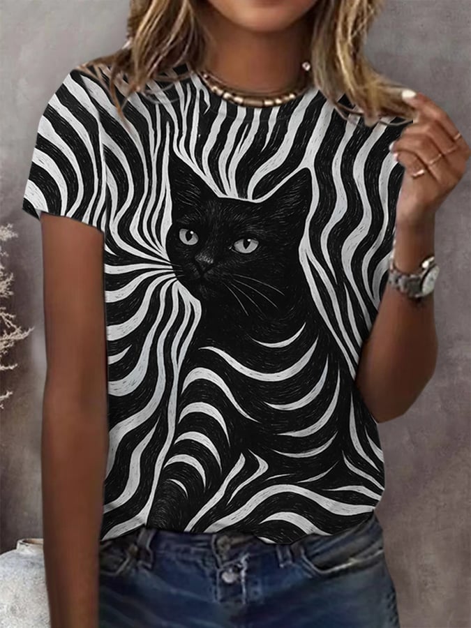 Women's  Animals Cats  T-shirts