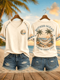 Women's Mother Ocean I Have Heard You Call Print V Neck T-Shirt
