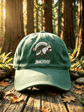 Retro Jimothy Raccoon Print Baseball Cap