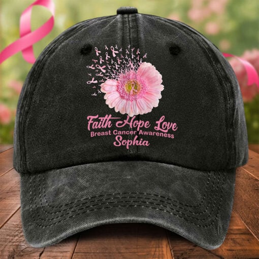 Women's Breast Cancer Awareness Hummingbird Print Hat