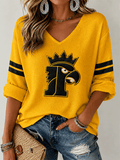 Women'S Football Casual Printed Top