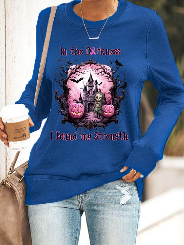 Women's In October We Wear Pink Breast Cancer  Print Sweatshirt