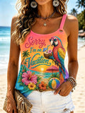 Women's Resort-Style Parrot Gradient Color-Block Camisole