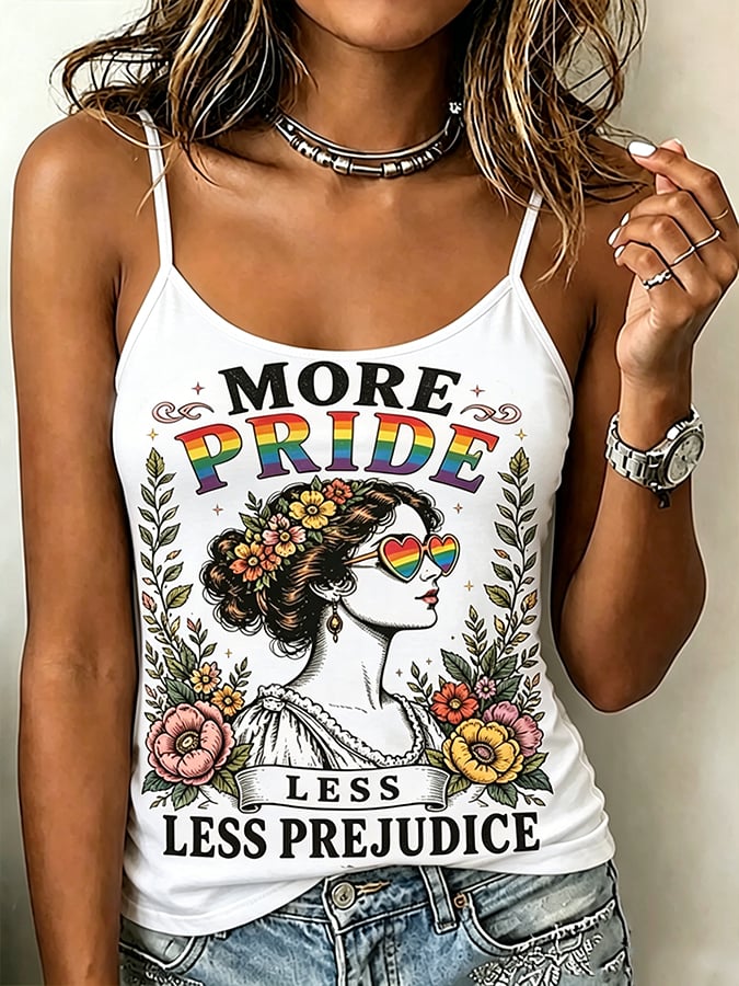 Women's Pride Moon Print Casual Camisole