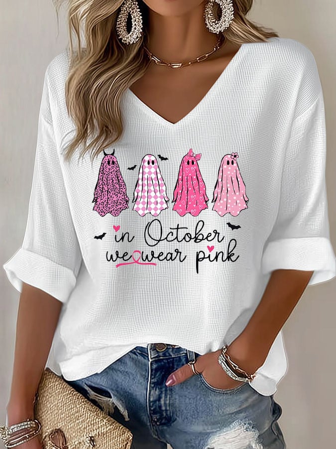 Women's In October We Wear Pink T-Shirt