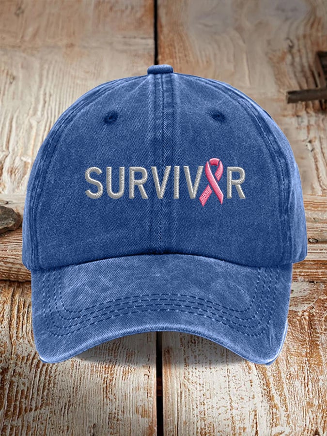 Unisex Breast Cancer Survivors Print Baseball Cap