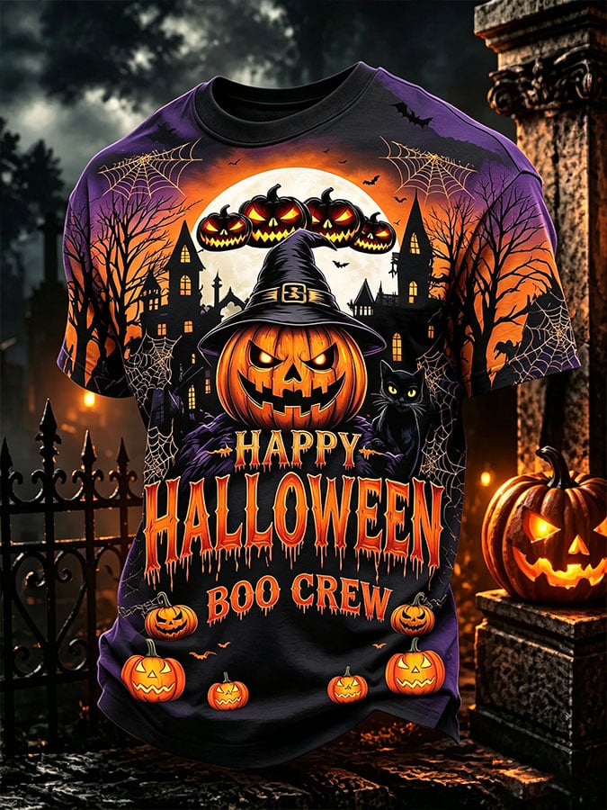 Men's Retro Print Short-Sleeve T-Shirt