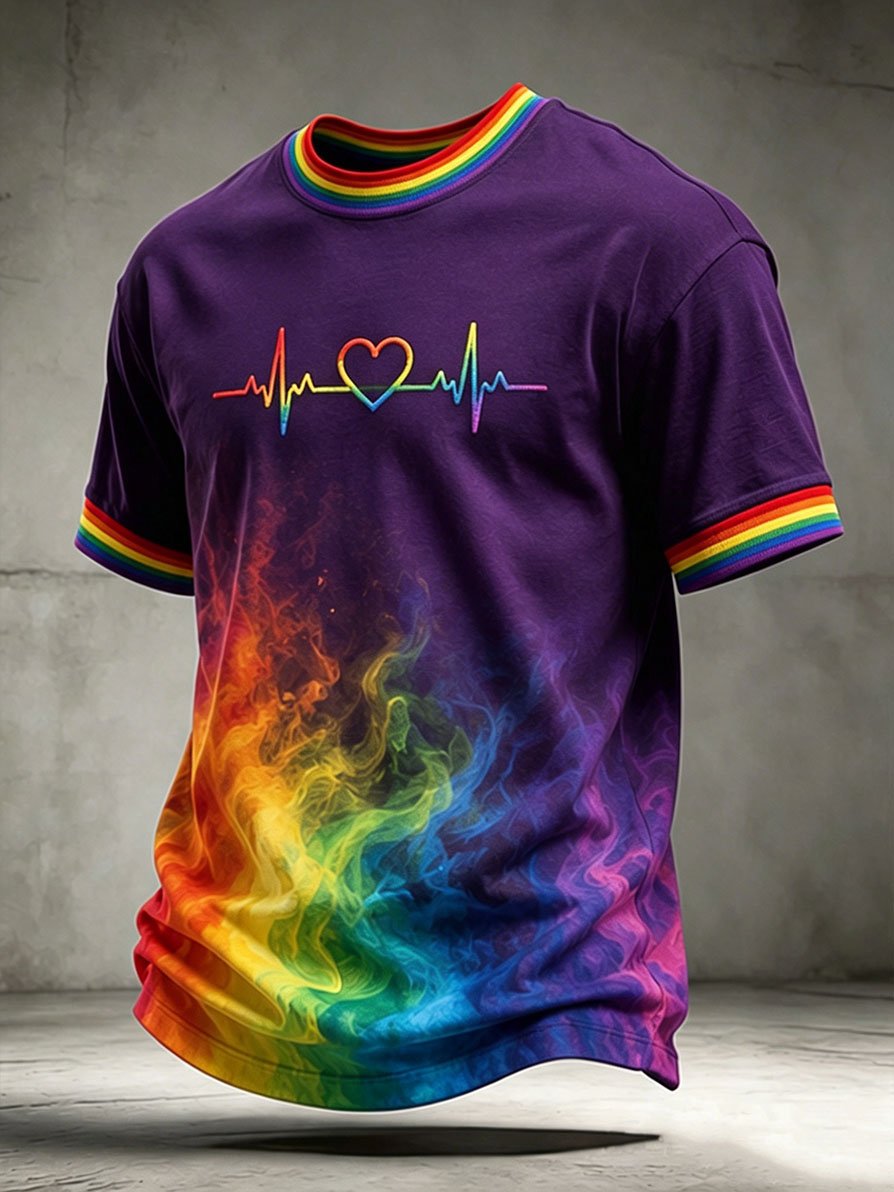 Men's Casual Pride Month Short-Sleeve T-Shirt
