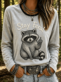 Women's Jimothy Raccoon Animal Top