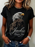 Women'S Casual Bald Eagle "Jackie" Print Top