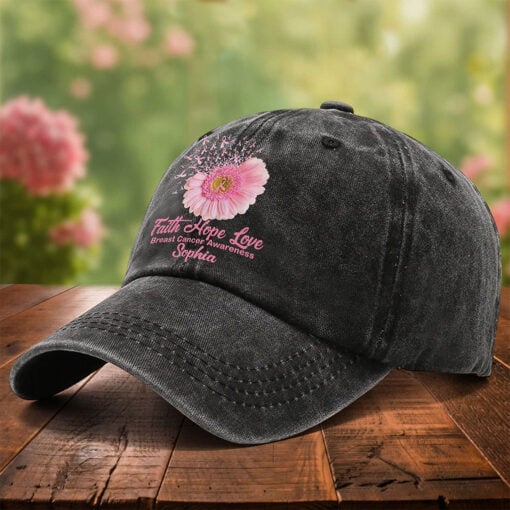 Women's Breast Cancer Awareness Hummingbird Print Hat