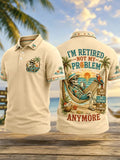 Fun Skull Print T-Shirt: I'M Retired This Is No Longer My Problem