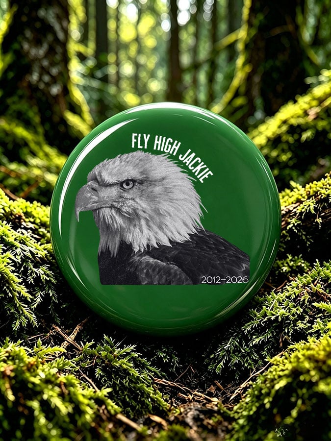 Unisex Retro Fly High Jackie Pin-Back Button