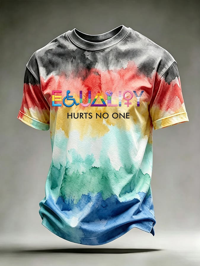 Men's Equality Hurts No One Print Casual T-shirt