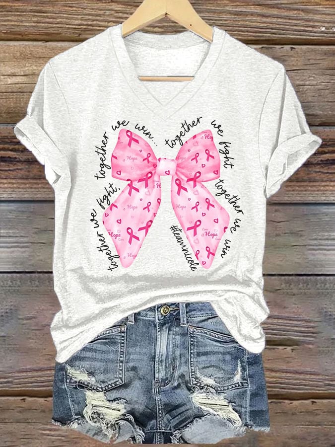 Women's Faith Butterfly Embroidery Print T-Shirt