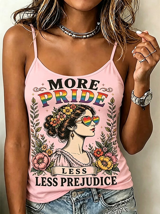 Women's Pride Moon Print Casual Camisole