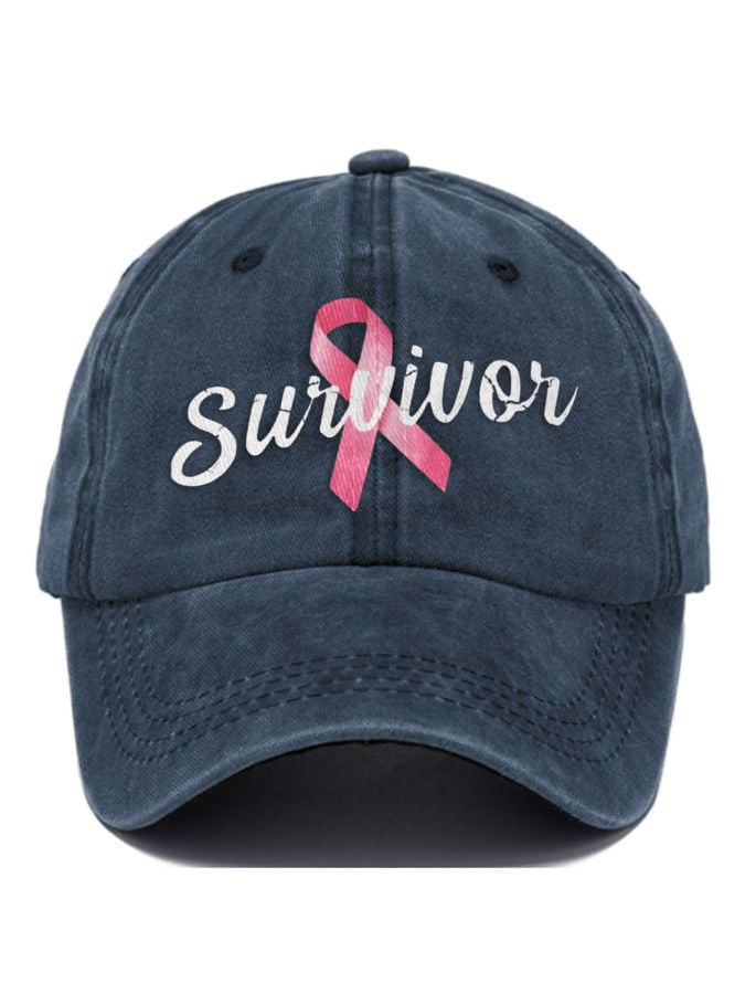 Breast Cancer Survivor Print Baseball Cap