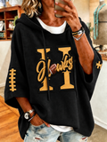 Women’S Football Fans Print Hoodie