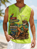 Retro Funny I'm Retired Not My Problem Anymore Print Tops Tank