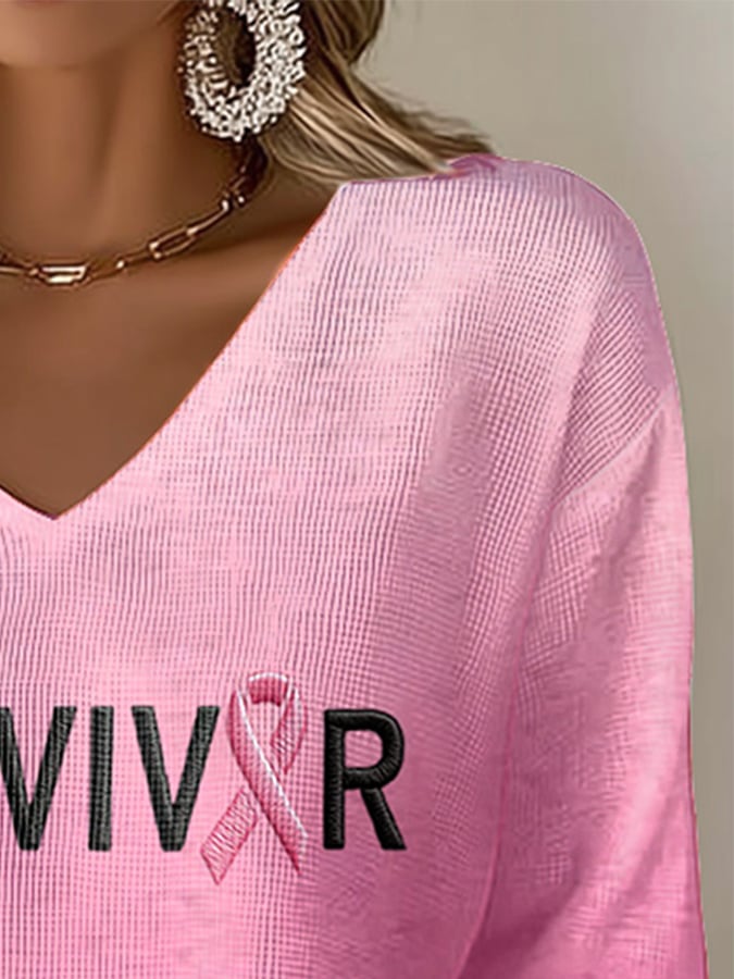 Women's Breast Cancer Survivors Print T-Shirt