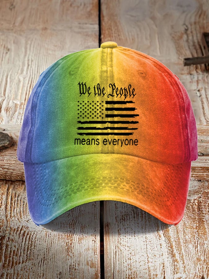 Unisex We The People Means Everyone Print Baseball Cap