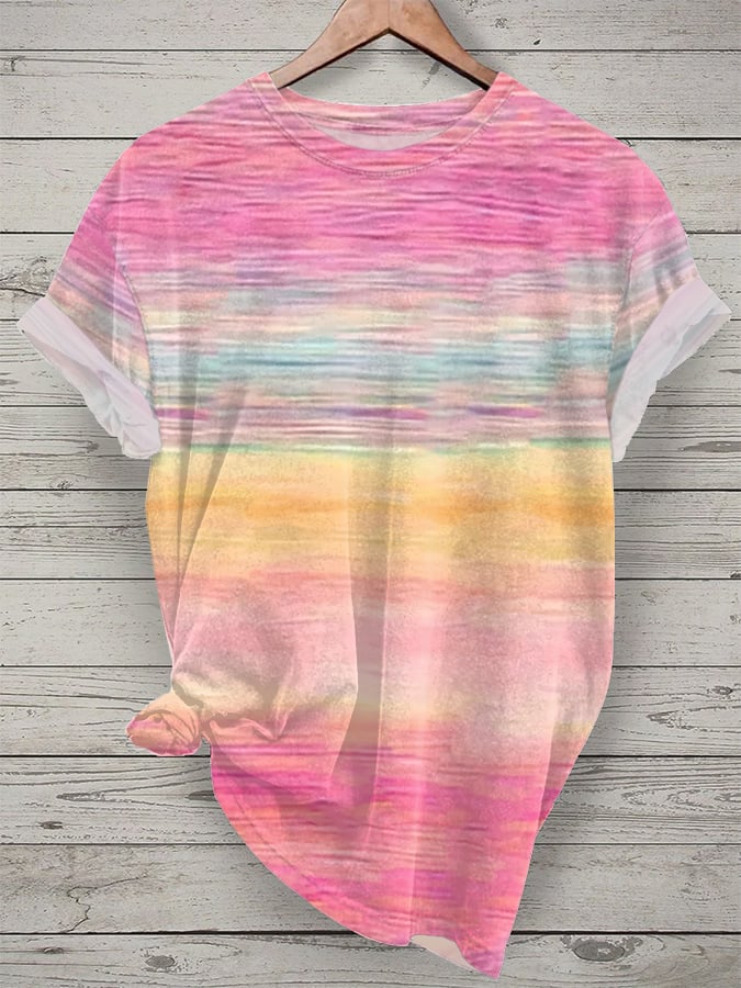 Women's Breast Cancer Awareness Print Casual T-Shirt