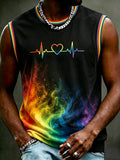 Men's LGBT Pride Rainbow Print Tank Top