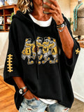 Women’S Football Fans Print Hoodie