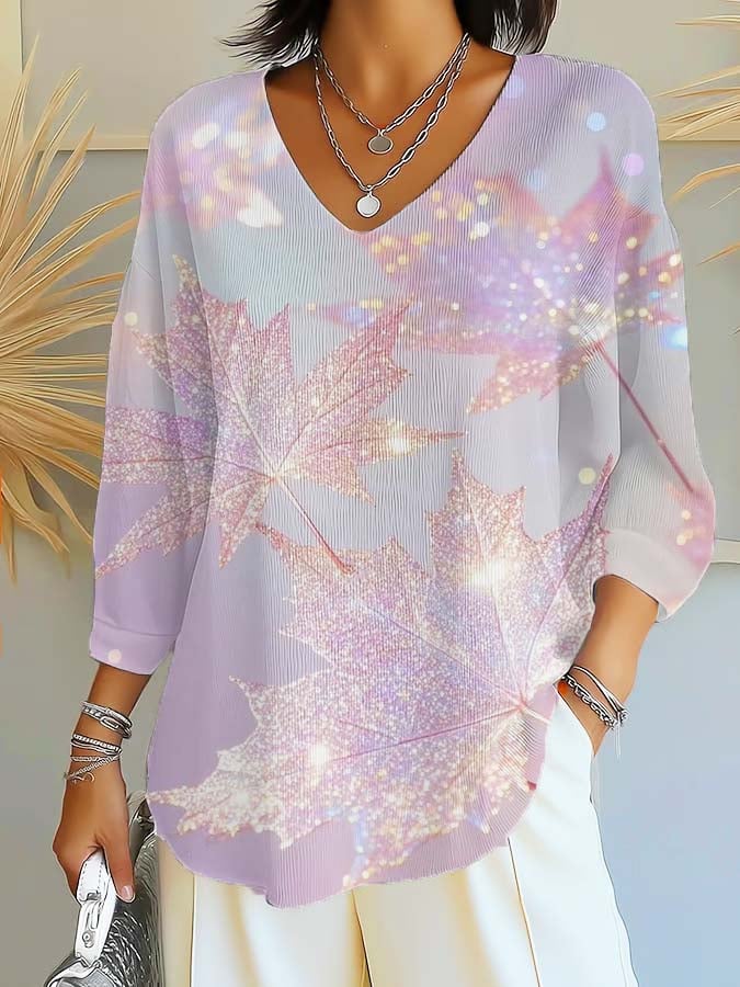 Women's Casual Print Stripe Long Sleeve T-Shirt