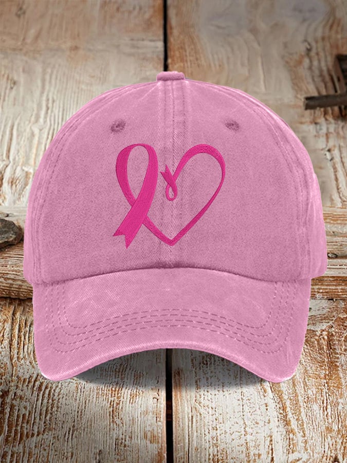 Unisex Breast Cancer Awareness Print Cap