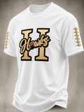 Men'S Football Fans Printed  Waffle T-Shirt