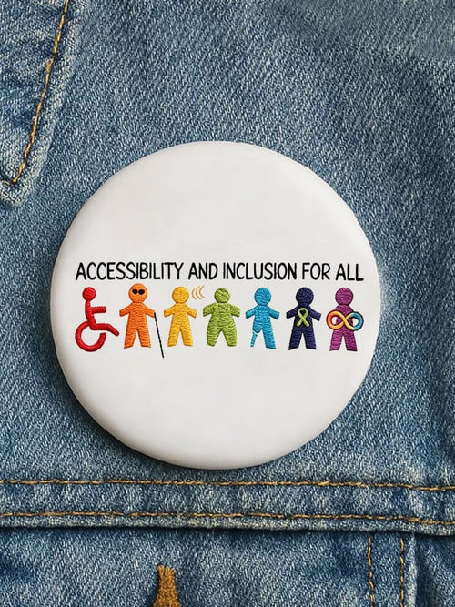 Disabled Beauty Button | Disability Pride Flag