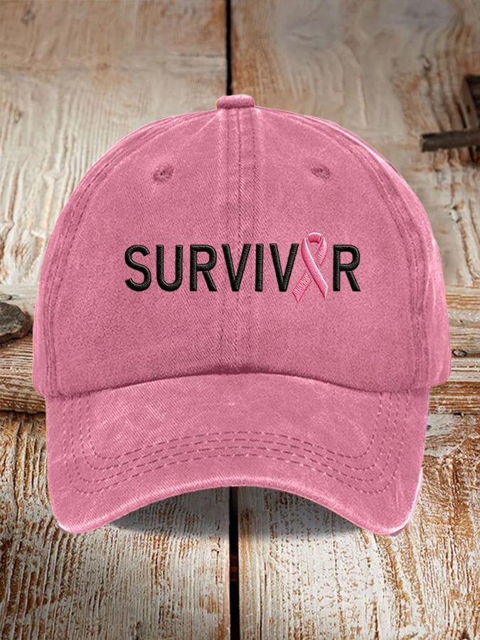 Unisex Breast Cancer Survivors Print Baseball Cap