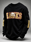 Men'S Football Fans Printed Waffle T-Shirt