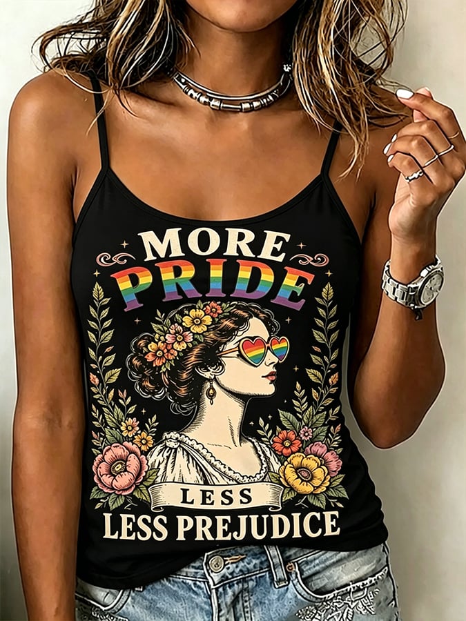 Women's Pride Moon Print Casual Camisole