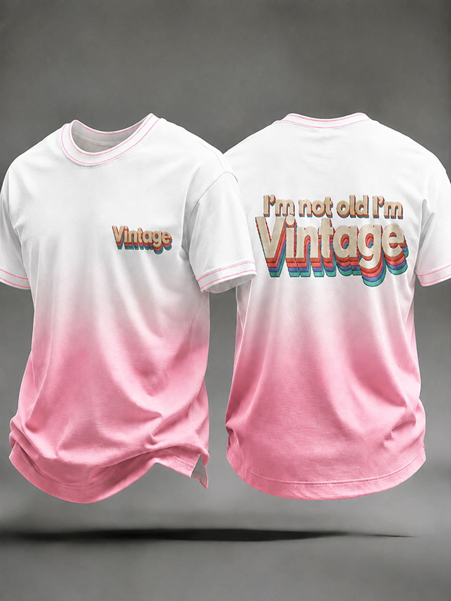 Men's 'I'm Not Old,I'm Vintage' Printed Casual Tops