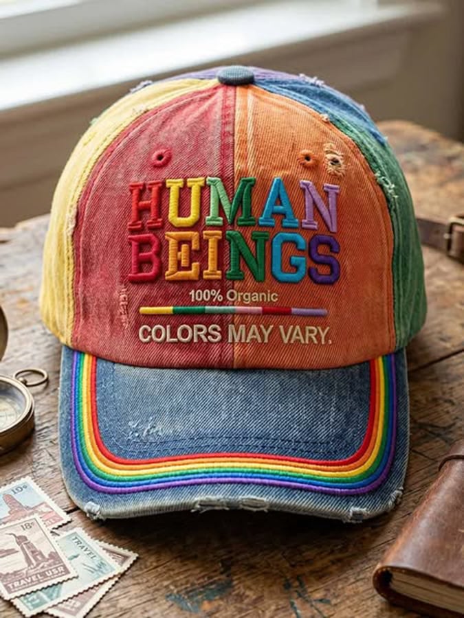 Unisex Human Beings Colors May Vary Print Casual Hat
