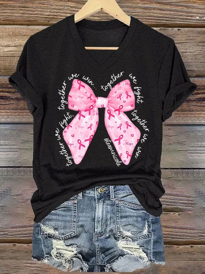 Women's Faith Butterfly Embroidery Print T-Shirt
