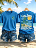 Women'S Stay Salty You Are The Salt Of The Earth Printed Casual T-Shirt