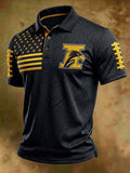 Men'S Football Print Polo T-Shirt