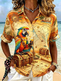Women's Printed Short-Sleeve T-Shirt for Beach Vacations