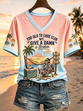 Women's Vintage Beach Vacation Graphic Print T-Shirt