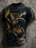 Men'S Rugby Printed Round Neck T-Shirt