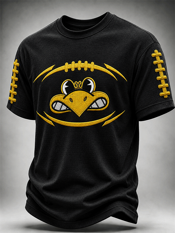 Men'S Rugby Printed Round Neck T-Shirt