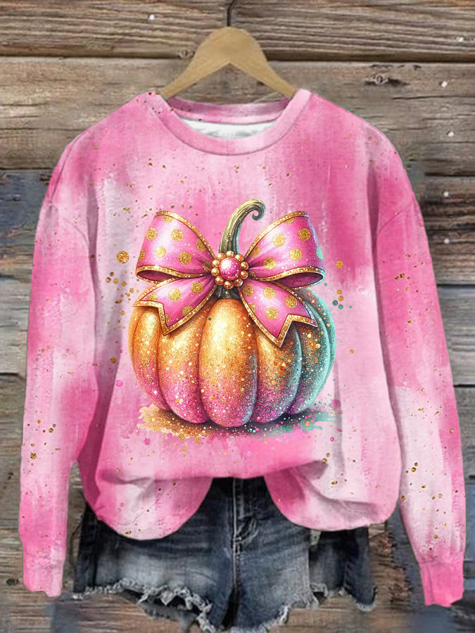 Women's Casual Autumn Pumpkin Sweatshirt