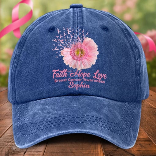 Women's Breast Cancer Awareness Hummingbird Print Hat