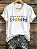 Women's Disability Pride Month ‘Our Differences Make the World Colorful’ T-Shirt