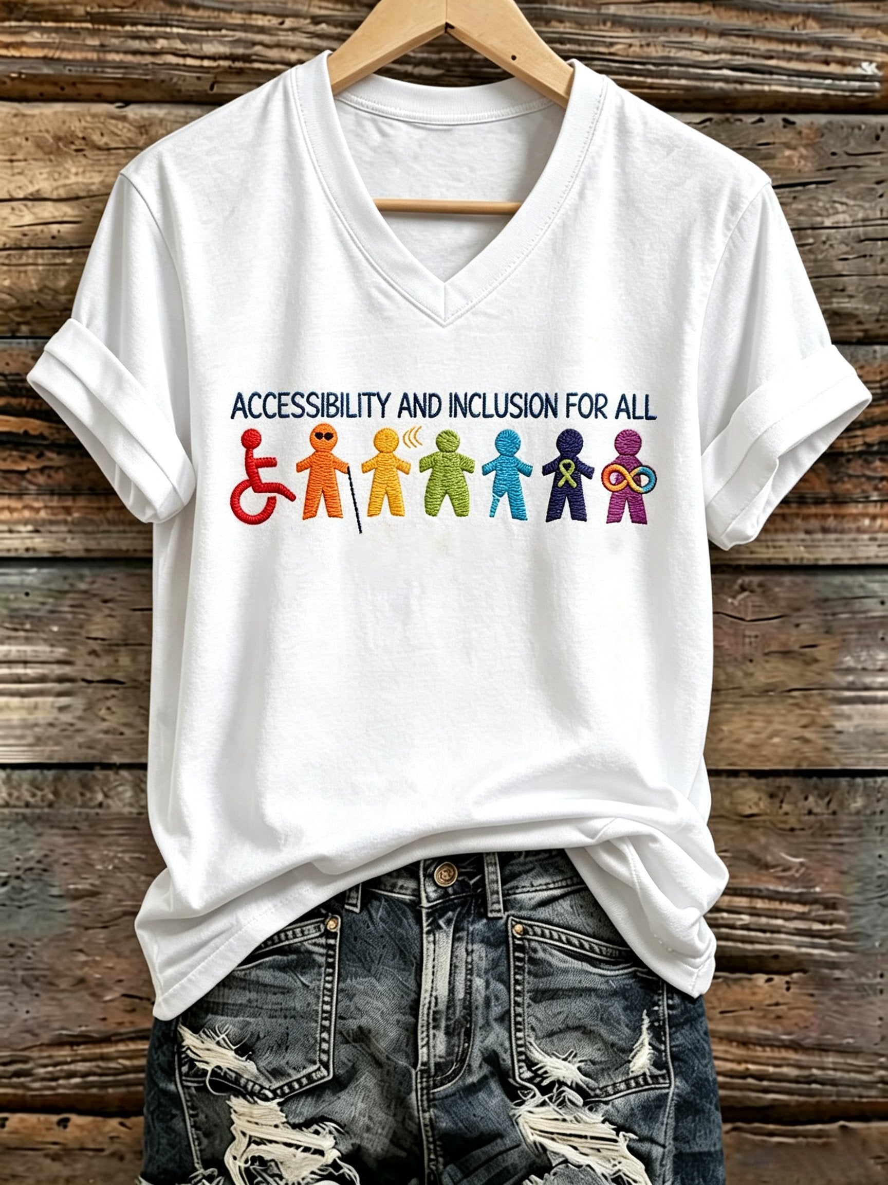 Women's Disability Pride Month ‘Our Differences Make the World Colorful’ T-Shirt