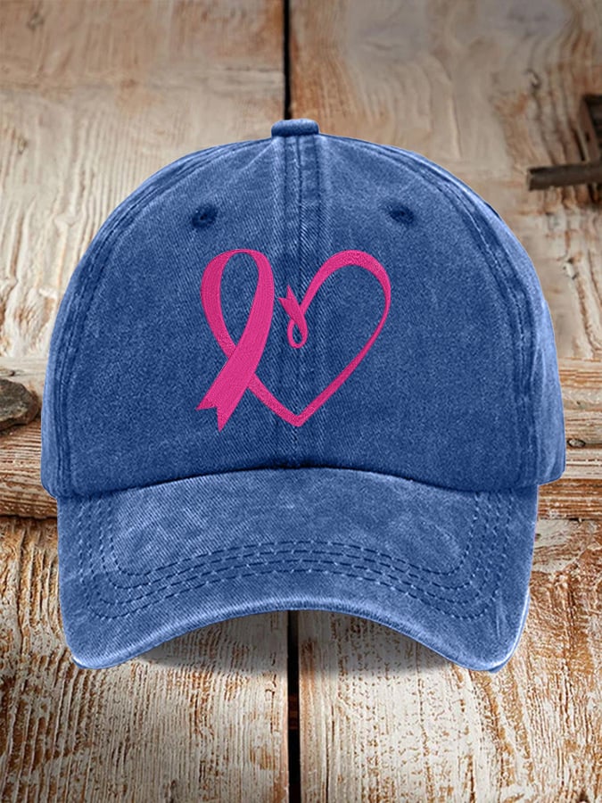 Unisex Breast Cancer Awareness Print Cap