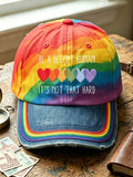 Unisex Be A Decent Human It's Not That Hard Print Casual Hat